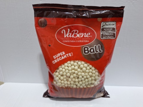 CEREAL BALL SABOR CHOCOLATE BRANCO 500GR VABENE